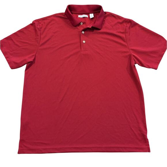Cubavera Other - Men's XL Cubavera Short Sleeve Polo Golf Shirt Red Button Polyester Ribbed XL‎